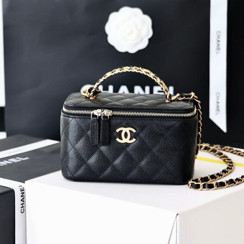 CHANEL 2022cc 春夏系列手柄长盒子 AP2805黑色