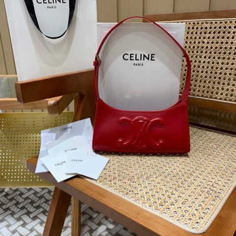 CELINE CUIR TRIOMPHE 24CM BAG 腋下包 198153大红色