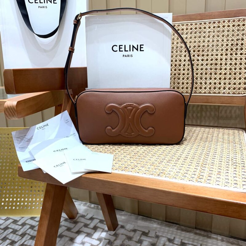 CELINE CAMERA SHOULDER 26CM BAG 199183焦糖色