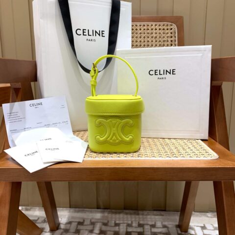 CELINE SMALL BOX CUIR TRIOMPHE 11CM BAG 199263茴香酒黄