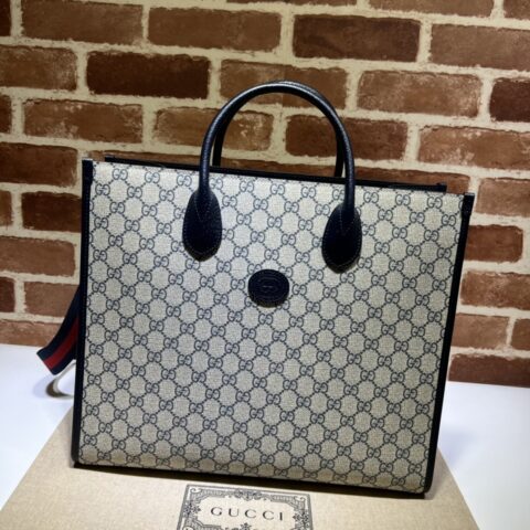 GUCCI古驰互扣式双G中号托特包674148