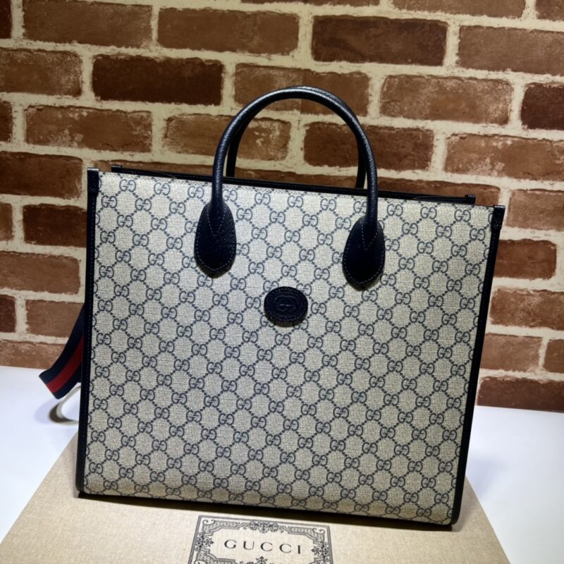 GUCCI古驰互扣式双G中号托特包674148