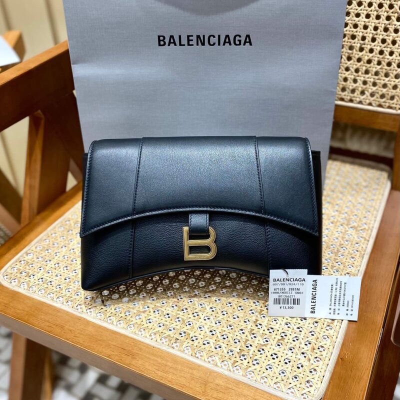 Balenciaga Downtown 25CM BAG 671355黑色/金扣