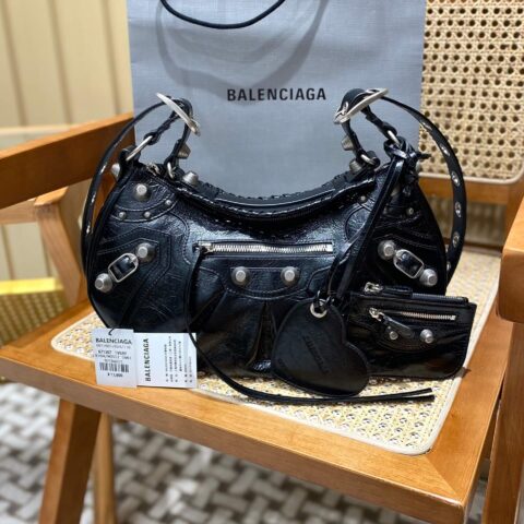 Balenciaga 秋冬新款 Le Cagole 33CM 月牙包 671307黑色