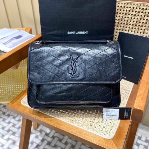 YSL 𝑵𝒊𝒌𝒊 𝑳𝒂𝒓𝒈𝒆_𝟯𝟮𝒄𝒎 BAG 498830黑色