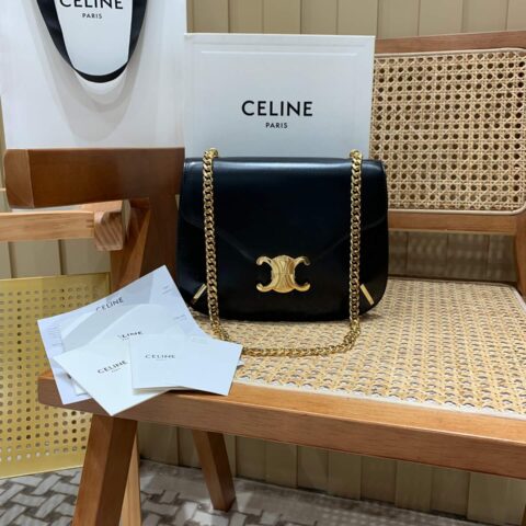 CELINE CHAIN BESACE TRIOMPHE 24.5CM BAG 199273黑色