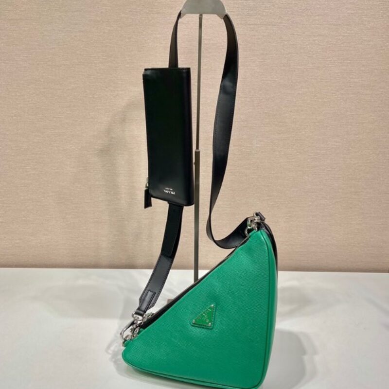 PRADA普拉达进口小牛皮和十字纹牛皮新款双子包2VE157