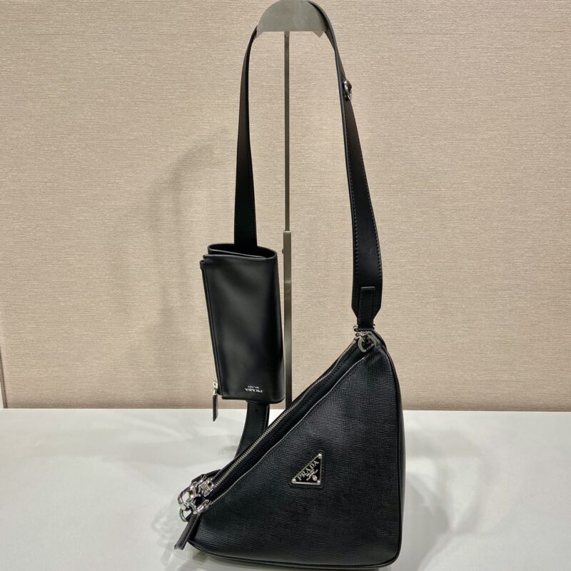 PRADA普拉达进口小牛皮和十字纹牛皮新款双子包2VE157
