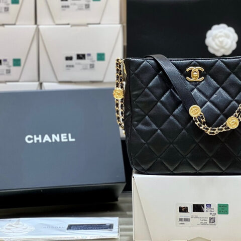 CHANEL 22A高级手工坊系列金币hobo腋下包 AS3400