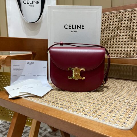 CELINE TEEN BESACE TRIOMPHE 18.5CM BAG 110413深红色