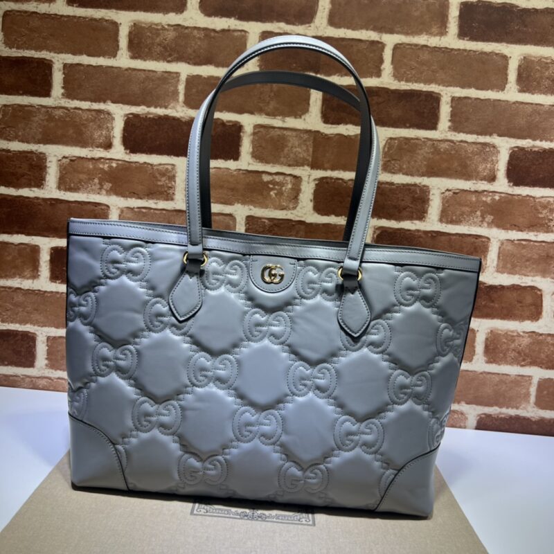 GUCCI古驰GG绗缝皮革中号托特包631685