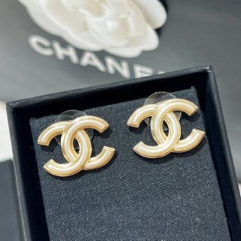 新款☑️CHANEL香奈儿c1双c耳钉耳环