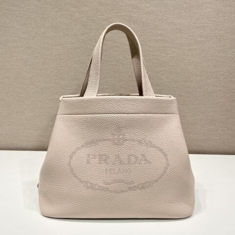 PRADA普拉达进口小牛皮雕花logo手提/托特包1BC384