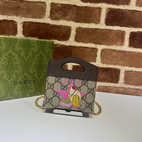 GUCCI古驰Bananya印花迷你手提包701066