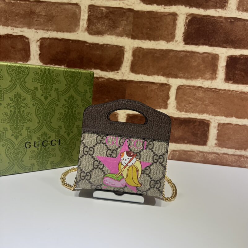 GUCCI古驰Bananya印花迷你手提包701066