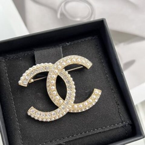 新款☑️CHANEL香奈儿双c珍珠胸针