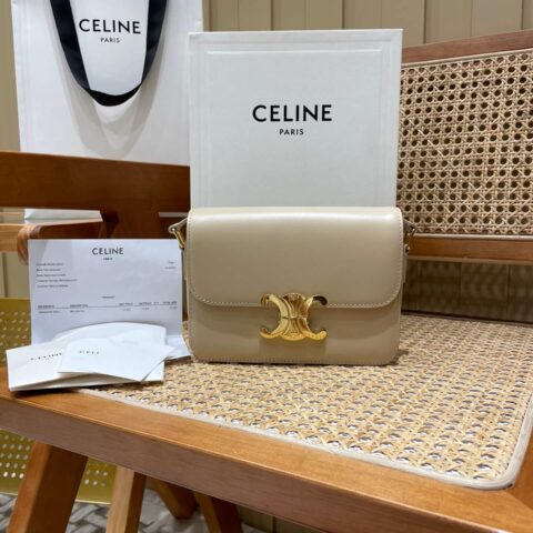 CELINE TEEN TRIOMPHE 18.5CM BAG 188423奶茶色