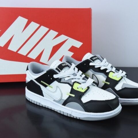 SB Dunk Scrap Low"Wolf Grey"扣篮缝合怪系列低帮经典百搭休闲运动板鞋“白狼灰黑柠檬黄”货号：DC9723-001