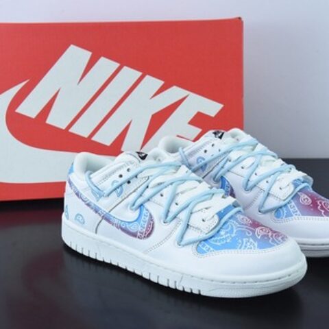Nike Dunk Low Retro 白蓝 腰果花 SB扣碎篮板时尚休闲板鞋 货号：DD1503-109