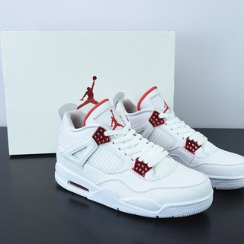 Air Jordan 4 “White University Red”  AJ4白红运动鞋 货号：CT8527-112