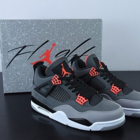 Air Jordan 4 Infrared AJ4黑灰红红外线篮球鞋 货号：DH6927-061