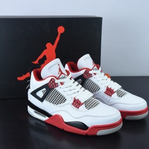 D0F1S5 纯原AJ4 Retro Fire Red AJ4 乔4白红火焰红男士运动鞋 DC7770-160
