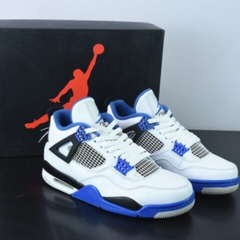 D0F1S5 纯原Air Jordan 4  Retro MotorsportsAJ4 赛车蓝男子运动鞋 货号：308497-117