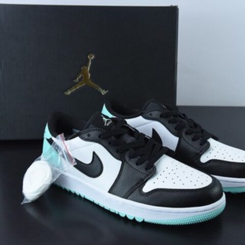 Air Jordan 1 Low Golf 黑白绿高尔夫系列休闲板鞋 货号：DD9315-114
