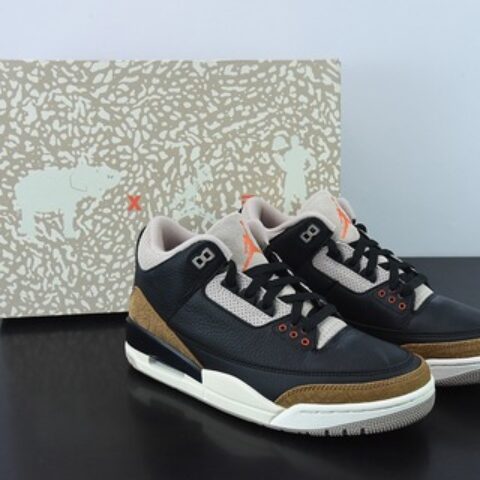 L00H6 纯原 Air Jordan 3 Retro aj3 黑棕 大象男士运动鞋CT8532-008