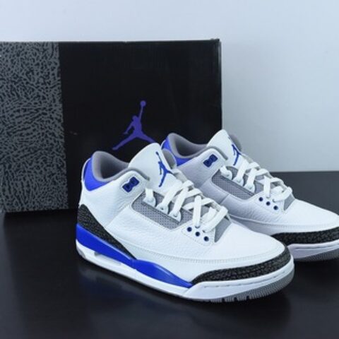 L00H6 纯原 Air Jordan 3 Retro aj3 白紫男子运动篮球鞋 CT8532-105