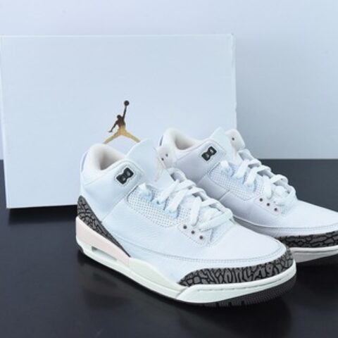 L00H6 纯原 Air Jordan 3 Retro aj3  白棕粉 樱花男女同款运动鞋CK9246-102
