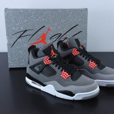 Air Jordan 4 Infrared AJ4黑灰红红外线篮球鞋 货号：DH6927-061