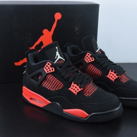 Air Jordan 4 "Red Thunder" AJ4黑红雷电男子运动鞋 货号：CT8527-016