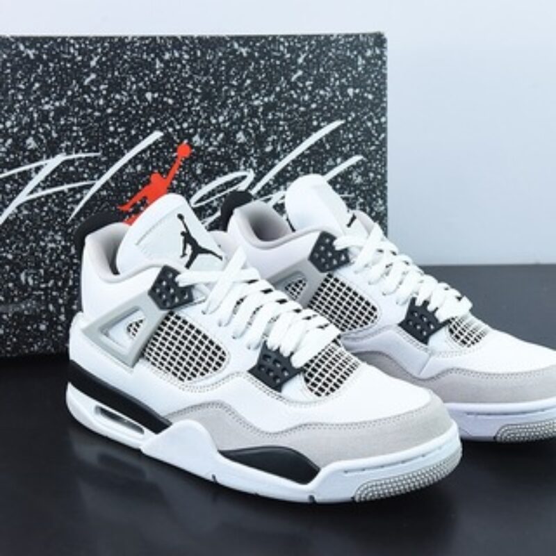 NK Air Jordan 4 Retro"Military Black"AJ4 灰白黑熊猫小白水泥”货号：DH6927-111
