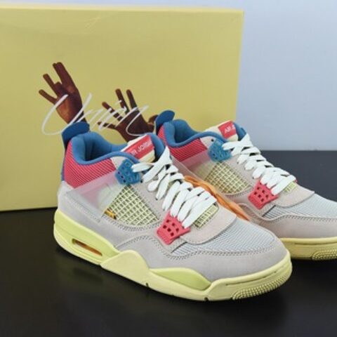 Union x Air Jordan 4“Guava Ice”南海岸 粉蓝 AJ4乔丹4代UN联名运动鞋 货号：DC9533-800