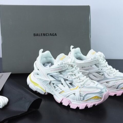 巴黎世家/Balenciaga 巴黎世家4.0老爹鞋   白粉黄货号：568615W3AE27745