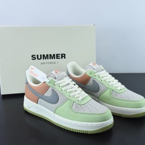 Nk Air Force 1'07 Low 灰青色布面 空军一号低帮休闲板鞋 货号：DG2296-015