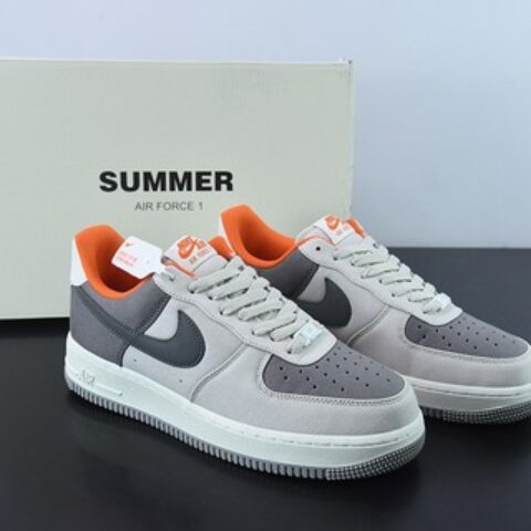 NK Air Force 1’07 Low QS"Grey/Dark Grey/Orange"空军一号经典低帮百搭休闲运动板鞋 DG2296-016