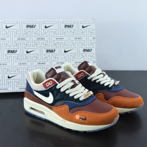 Nike Air Max 1 SP "Won-Ang" 复古休闲跑步鞋 棕蓝鸳鸯 货号：DQ8475-800