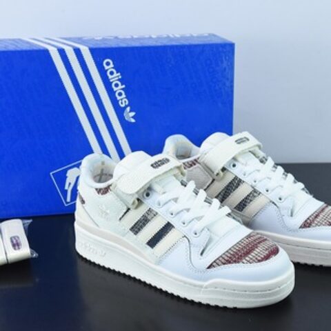 阿迪达斯Adidas三叶草 Originals Forum 84 Low 罗马系列魔术贴低帮复古系带百搭休闲运动板鞋”GX2174