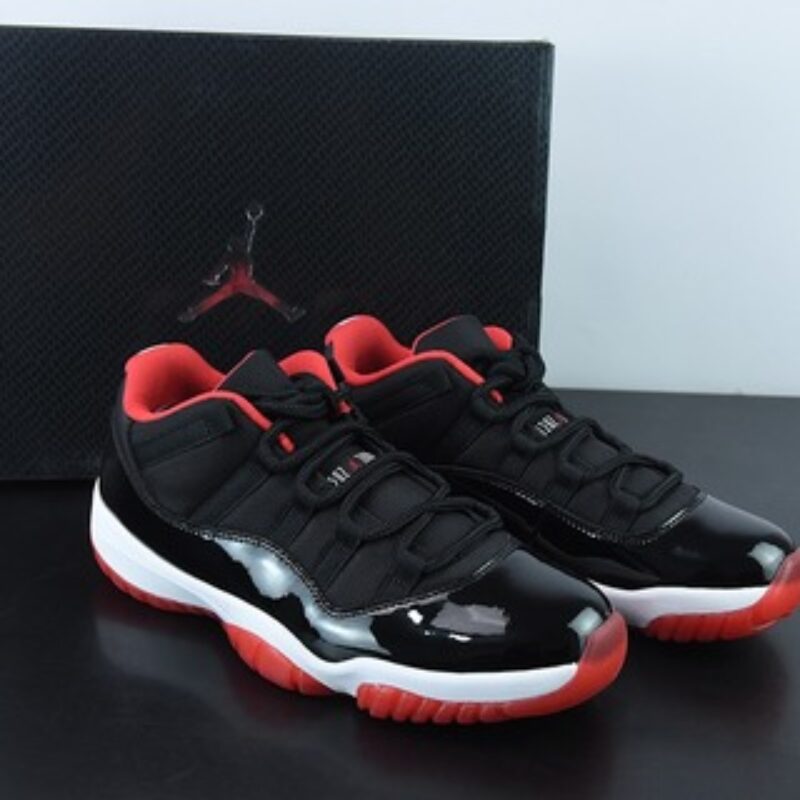 Air Jordan 11 Retro Low AJ11 黑红男士运动鞋 货号：528895-012