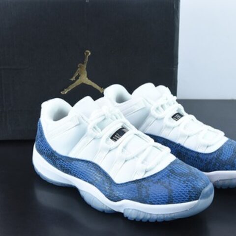 Air Jordan 11 AJ11 乔丹11代Retro Low 蓝蛇低帮男士运动鞋 货号：CD6846-102
