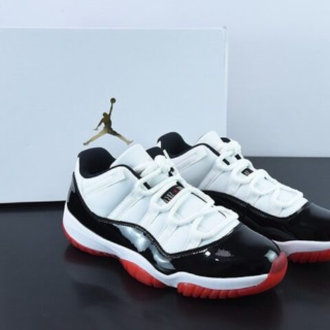Air Jordan 11 " Concord Bred " AJ11乔11 低帮 康扣黑红货号： AV2187-160