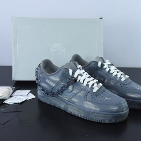 Nike Air Force 1 Low 浸染 酒精刮刮乐 ”灰黑“男女同款休闲板鞋 货号：CW2288-111