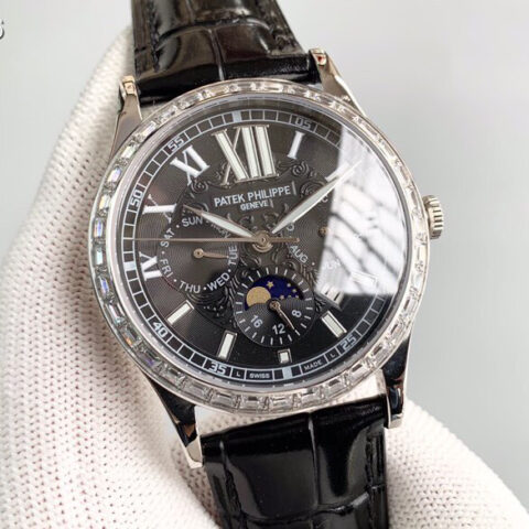 百达 翡丽Patek Philippe 复杂系列六针男表原装进口9100星期月份月相动能功能机芯机械表