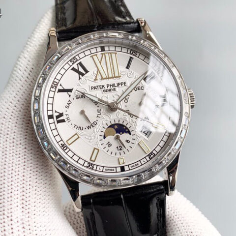百达 翡丽Patek Philippe 复杂系列六针男表原装进口9100星期月份月相动能功能机芯机械表
