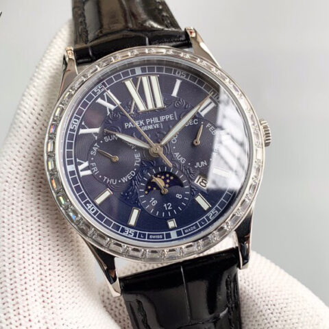 百达 翡丽Patek Philippe 复杂系列六针男表原装进口9100星期月份月相动能功能机芯机械表