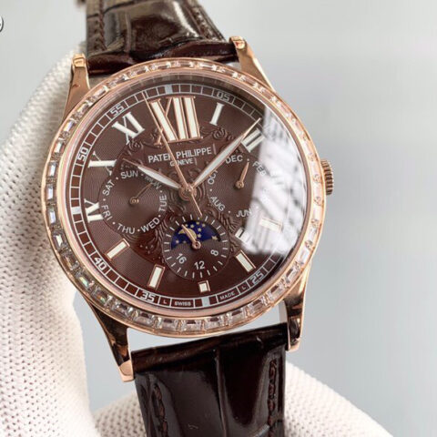 百达 翡丽Patek Philippe 复杂系列六针男表原装进口9100星期月份月相动能功能机芯机械表
