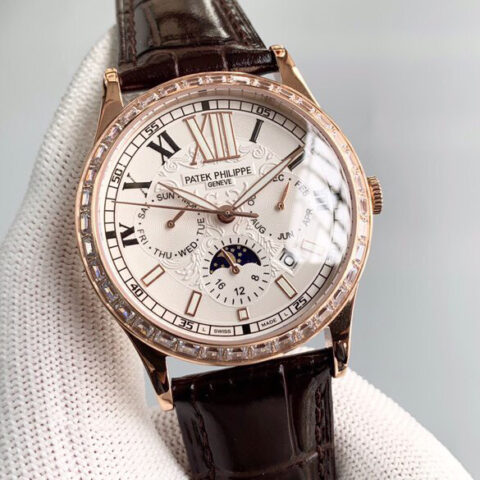 百达 翡丽Patek Philippe 复杂系列六针男表原装进口9100星期月份月相动能功能机芯机械表