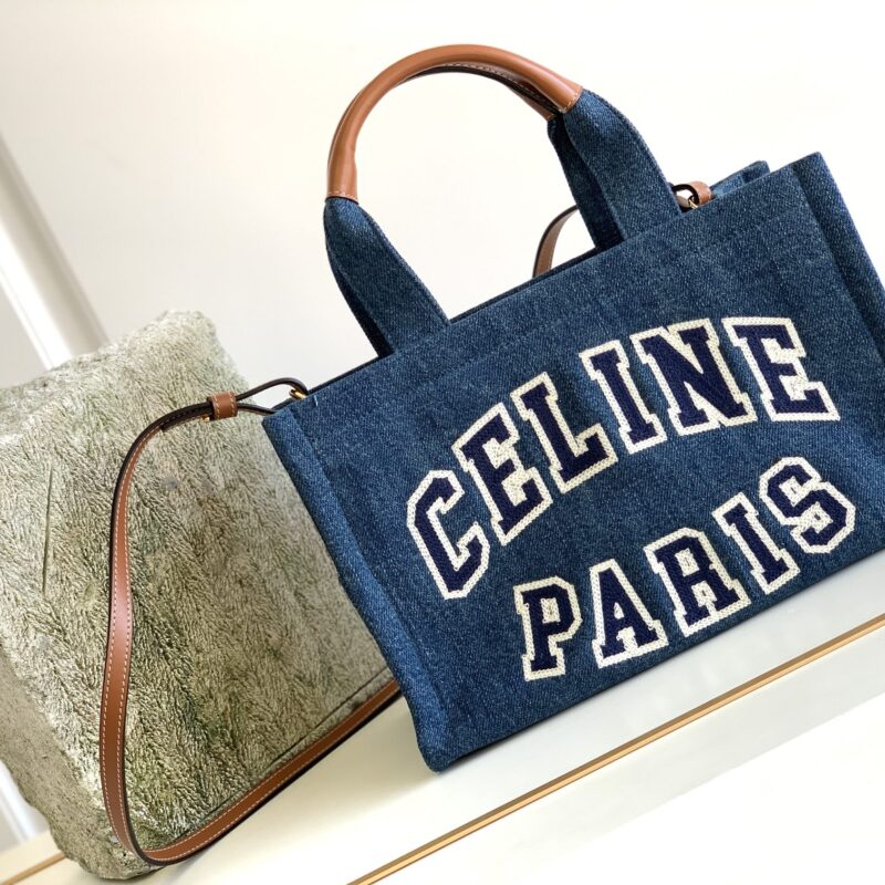 CELINE赛琳CABAS THAIS小号牛仔帆布手袋199162